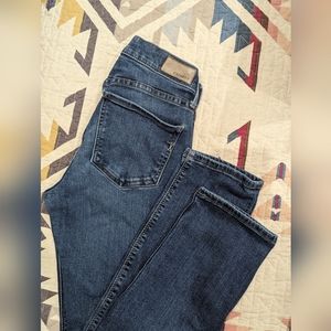 Express Mid Rise Dark Wash Skinny Jeans